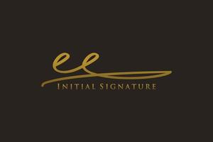 iniziale eee lettera firma logo modello elegante design logo. mano disegnato calligrafia lettering vettore illustrazione.