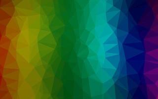 multicolore scuro, sfondo astratto poligono vettoriale arcobaleno.