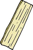 cartone animato scarabocchio tavola di legna vettore