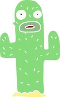 cactus di doodle del fumetto vettore