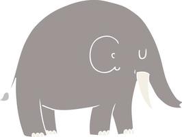elefante cartone animato in stile colore piatto vettore