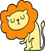 leone simpatico cartone animato vettore