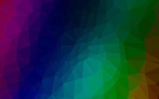 fondo poligonale di vettore multicolore scuro, arcobaleno.