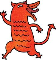 cartone animato scarabocchio medievale demone vettore