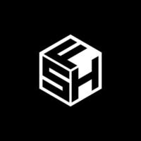 shf lettera logo design con nero sfondo nel illustratore. vettore logo, calligrafia disegni per logo, manifesto, invito, eccetera