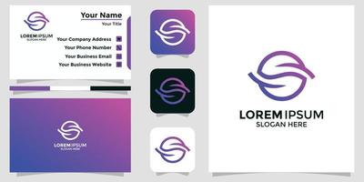 tecnologia lettera S design logo e il branding carta vettore