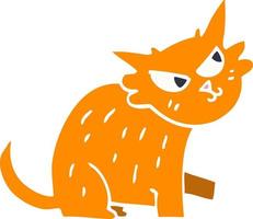 gatto dello zenzero di doodle del fumetto vettore
