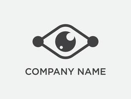 semplice occhio Tech logo design. adatto per qualunque Tech tecnologia logo vettore