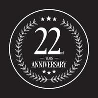 lusso anniversario logo illustrazione vettore. gratuito vettore illustrazione