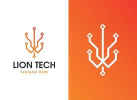 Tech Leone logo vettore