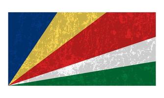 bandiera delle seychelles, colori ufficiali e proporzione. illustrazione vettoriale. vettore
