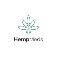 marijuana medico logo design ispirazione vettore