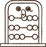 abaco disegno a carboncino vettore