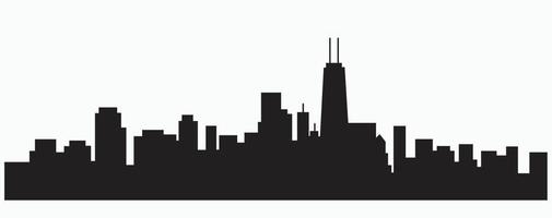 moderno città orizzonte silhouette schema disegno su bianca sfondo. vettore