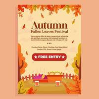 manifesto per autunno festa e ringraziamento eventi vettore