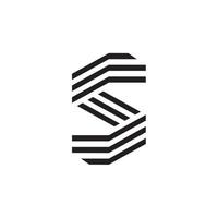 lettera S logo design modello, minimo moderno concetto utilizzando linea simbolo vettore