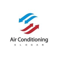 logo dell'aria condizionata, concetto di logo hvac vettore