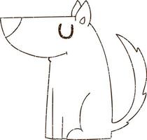 disegno a carboncino del cane vettore