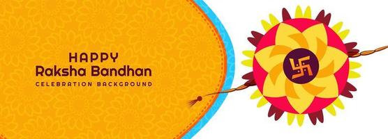 felice raksha bandhan festival banner sfondo vettore