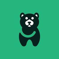 orso panda silhouette geometrico logo vettore