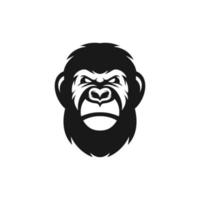 testa gorilla animale illustrazione creativo logo vettore