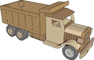 camion giocattolo, illustrazione, vettore su bianca sfondo.