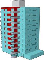 appartamento edifici, illustrazione, vettore su bianca sfondo.