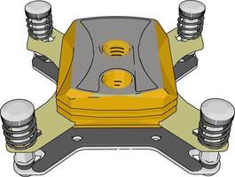 processore raffreddamento, illustrazione, vettore su bianca sfondo.