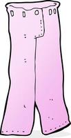 cartone animato paio di rosa pantaloni vettore