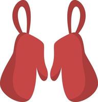 rosso cucina guanti, illustrazione, vettore su bianca sfondo