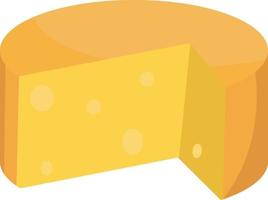 mangiato formaggio, illustrazione, vettore su bianca sfondo