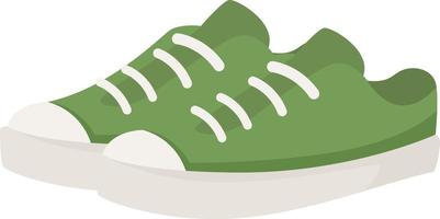 verde estate scarpe da ginnastica, illustrazione, vettore su bianca sfondo