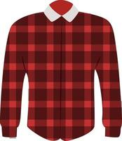 rosso a strisce camicia, illustrazione, vettore su bianca sfondo