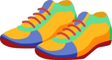 colorato scarpe da ginnastica, illustrazione, vettore su bianca sfondo
