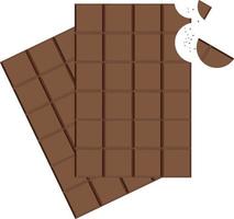 Due cioccolato barre, illustrazione, vettore su un' bianca sfondo.