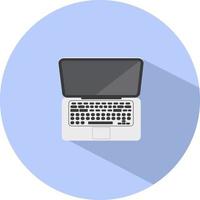 grigio computer portatile, illustrazione, vettore su un' bianca sfondo.