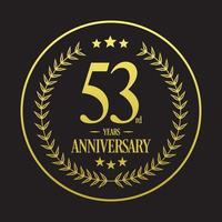 lusso 53 ° anniversario logo illustrazione vettore.libero vettore illustrazione gratuito vettore