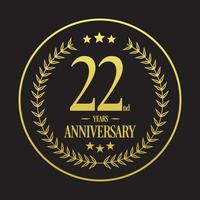 lusso 22 anniversario logo illustrazione vettore.libero vettore illustrazione gratuito vettore