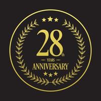 lusso 28th anniversario logo illustrazione vettore.libero vettore illustrazione gratuito vettore