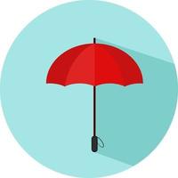 rosso ombrello, illustrazione, vettore su un' bianca sfondo.