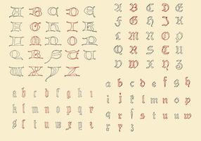 Alfabeti antichi vettore