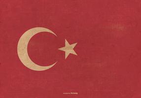 Bandiera del grunge della Turchia vettore