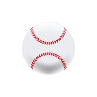 baseball palla su un' bianca sfondo, vettore. vettore