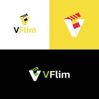 flim logo - v lettera logo - f lettera logo vettore