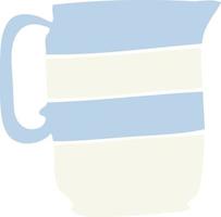 piatto colore illustrazione cartone animato latte brocca vettore
