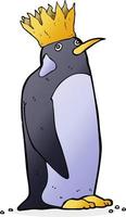 cartone animato imperatore pinguino vettore