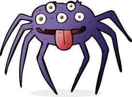 cartone animato schifoso Halloween ragno vettore