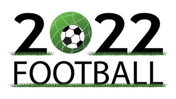 mondo calcio campionato 2022 vettore illustrazione con calcio palla