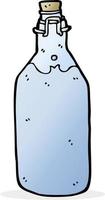 cartone animato vecchio stile acqua bottiglia vettore