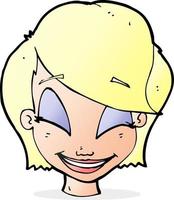 cartone animato piuttosto volto femminile vettore
